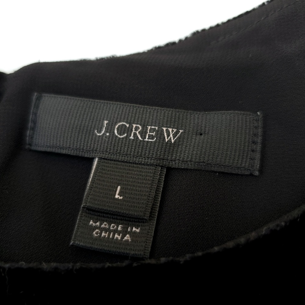 J. Crew Black Velvet Lined Sleeveless Top - Picture 8 of 8